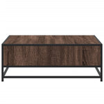Salongbord Brun Eik 80X80X30 Cm Konstruert Tre Og Metall