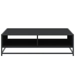 Salongbord Svart 100X100X30 Cm Konstruert Tre Og Metall