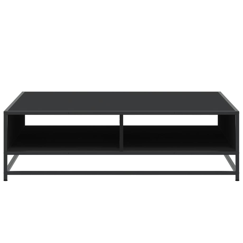 Salongbord Svart 100X100X30 Cm Konstruert Tre Og Metall
