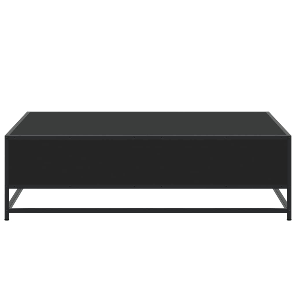 Salongbord Svart 100X100X30 Cm Konstruert Tre Og Metall