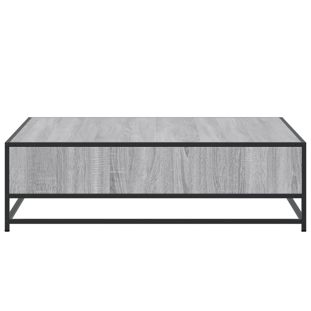 Salongbord Grå Sonoma 100X100X30 Cm Konstruert Tre Og Metall