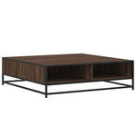 Salongbord Brun Eik 100X100X30 Cm Konstruert Tre Og Metall