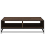 Salongbord Brun Eik 100X100X30 Cm Konstruert Tre Og Metall