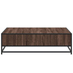 Salongbord Brun Eik 100X100X30 Cm Konstruert Tre Og Metall