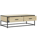 Salongbord Sonoma Eik 100X50X35 Cm Konstruert Tre Og Metall
