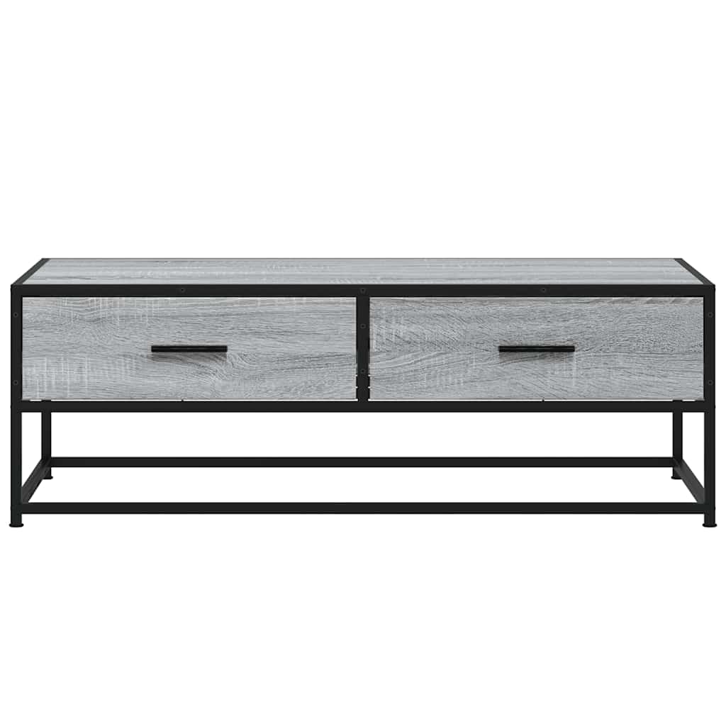 Salongbord Grå Sonoma 100X50X35 Cm Konstruert Tre Og Metall
