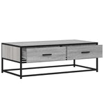 Salongbord Grå Sonoma 100X50X35 Cm Konstruert Tre Og Metall