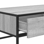 Salongbord Grå Sonoma 100X50X35 Cm Konstruert Tre Og Metall