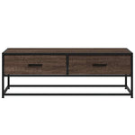 Salongbord Brun Eik 100X50X35 Cm Konstruert Tre Og Metall
