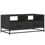 Salongbord Svart 100X50X45 Cm Konstruert Tre Og Metall