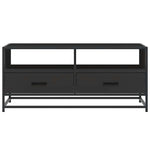 Salongbord Svart 100X50X45 Cm Konstruert Tre Og Metall