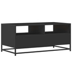 Salongbord Svart 100X50X45 Cm Konstruert Tre Og Metall