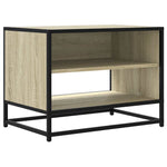 Tv-Benk Sonoma Eik 61X40X46 Cm Konstruert Tre Og Metall