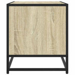 Tv-Benk Sonoma Eik 61X40X46 Cm Konstruert Tre Og Metall