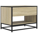 Tv-Benk Sonoma Eik 61X40X46 Cm Konstruert Tre Og Metall