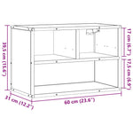 Tv-Benk Røkt Eik 60X31X39,5 Cm Konstruert Tre Og Metall