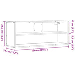 Tv-Benk Røkt Eik 100X31X39,5 Cm Konstruert Tre Og Metall