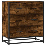 Skjenk Røkt Eik 68X35X76 Cm Konstruert Tre Og Metall