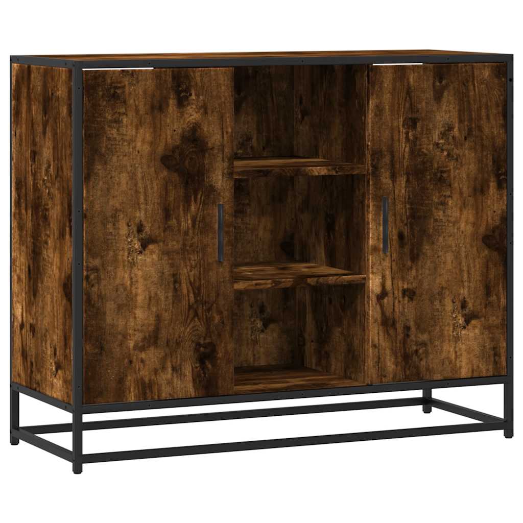 Skjenk Røkt Eik 92X35X76 Cm Konstruert Tre
