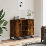 Skjenk Røkt Eik 92X35X76 Cm Konstruert Tre