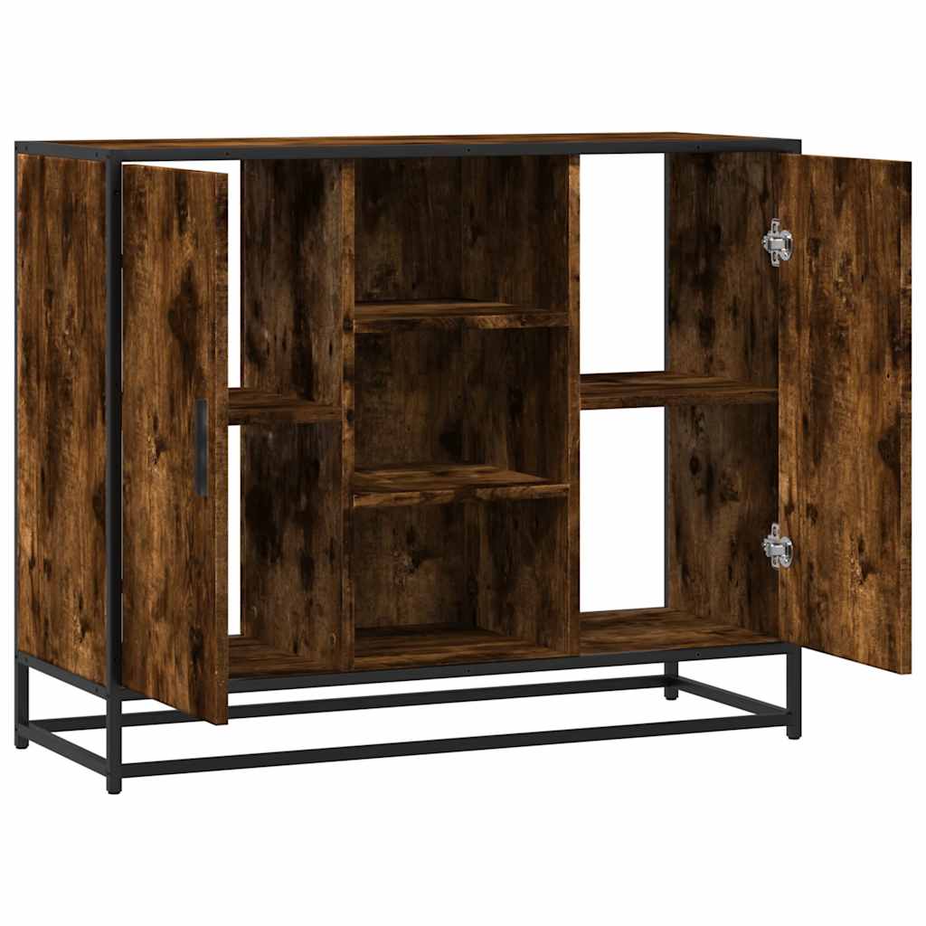 Skjenk Røkt Eik 92X35X76 Cm Konstruert Tre