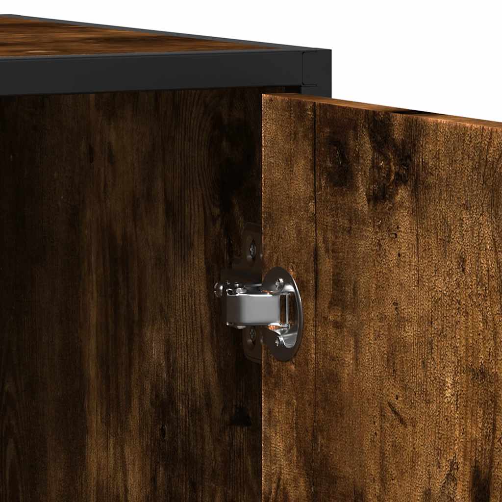 Skjenk Røkt Eik 92X35X76 Cm Konstruert Tre