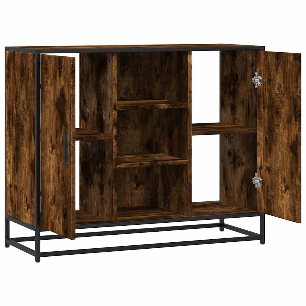 Skjenk Røkt Eik 92X35X76 Cm Konstruert Tre