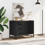 Kommode Svart 70X41X56 Cm Konstruert Tre