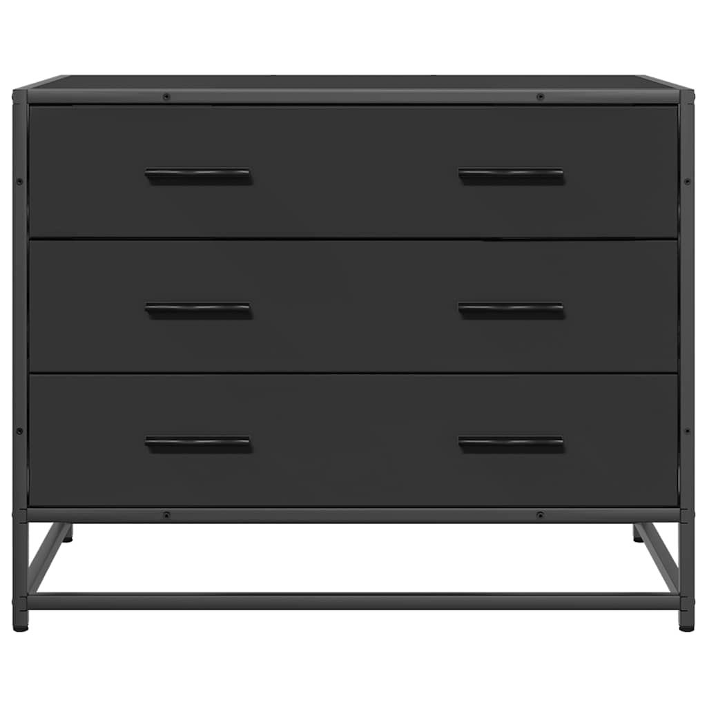Kommode Svart 70X41X56 Cm Konstruert Tre