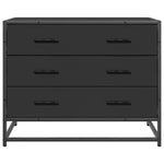 Kommode Svart 70X41X56 Cm Konstruert Tre