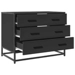 Kommode Svart 70X41X56 Cm Konstruert Tre