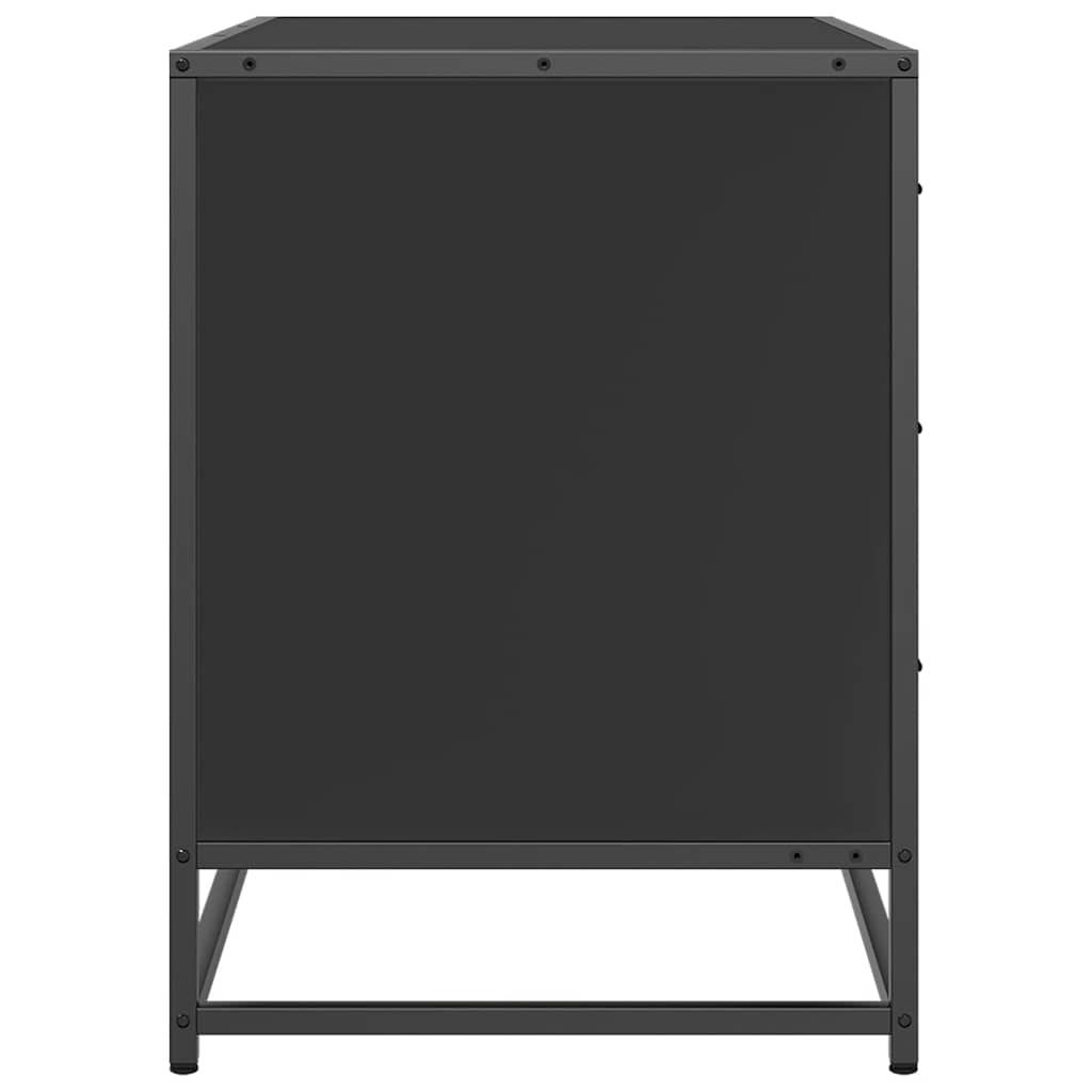 Kommode Svart 70X41X56 Cm Konstruert Tre