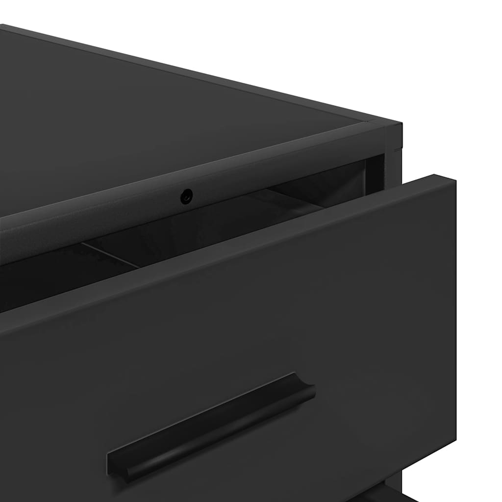 Kommode Svart 70X41X56 Cm Konstruert Tre