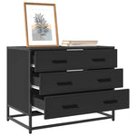 Kommode Svart 70X41X56 Cm Konstruert Tre