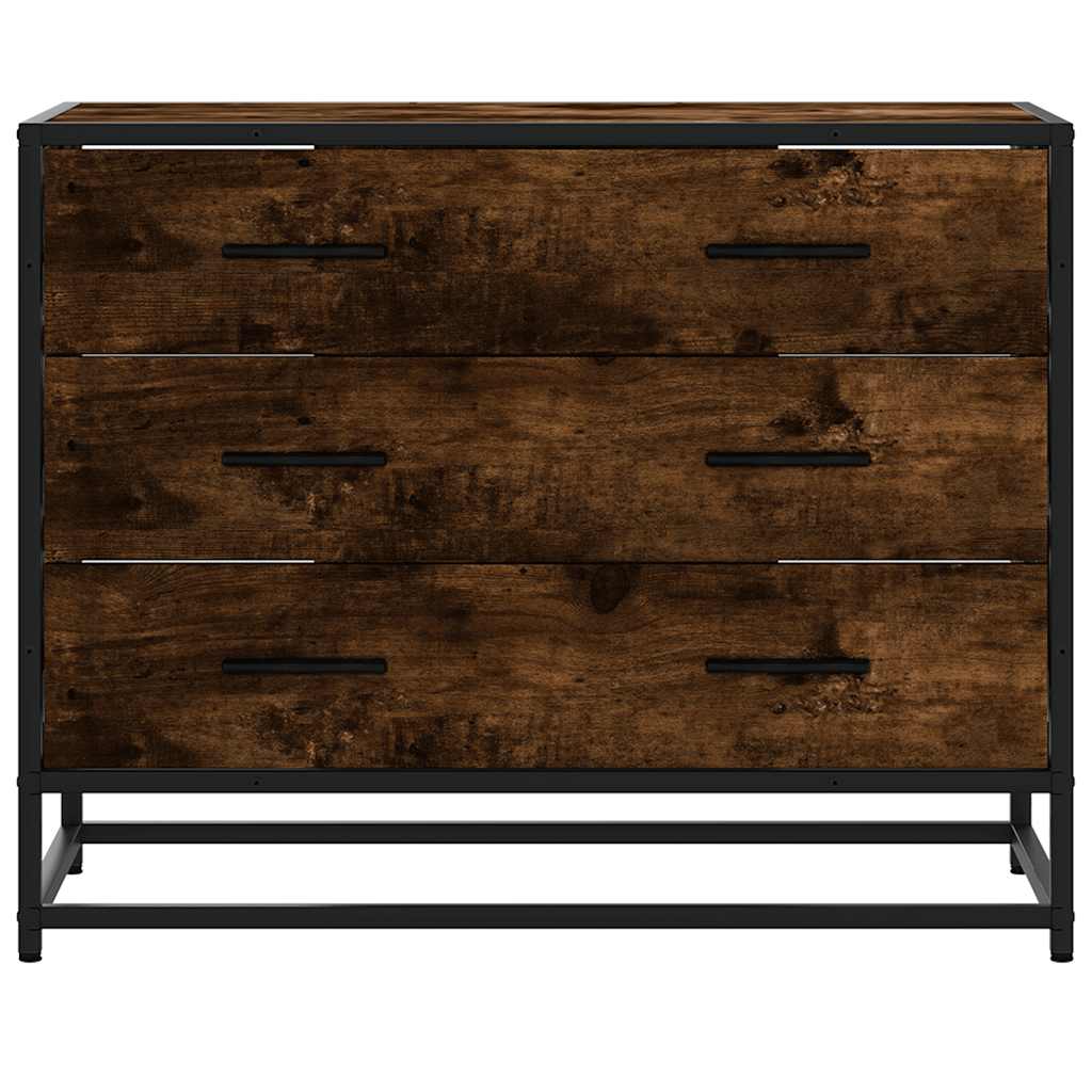 Kommode Røkt Eik 70X41X56 Cm Konstruert Tre