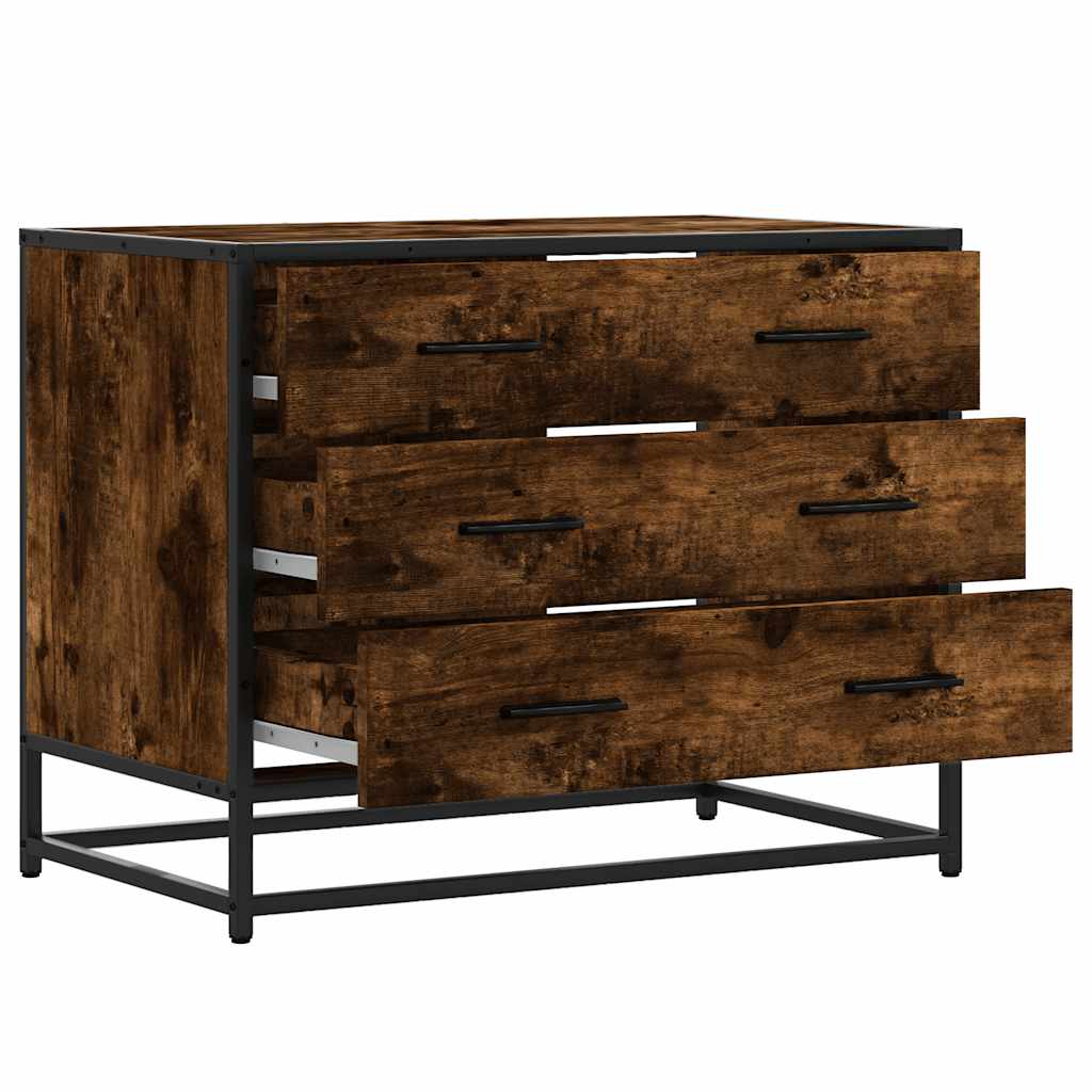 Kommode Røkt Eik 70X41X56 Cm Konstruert Tre