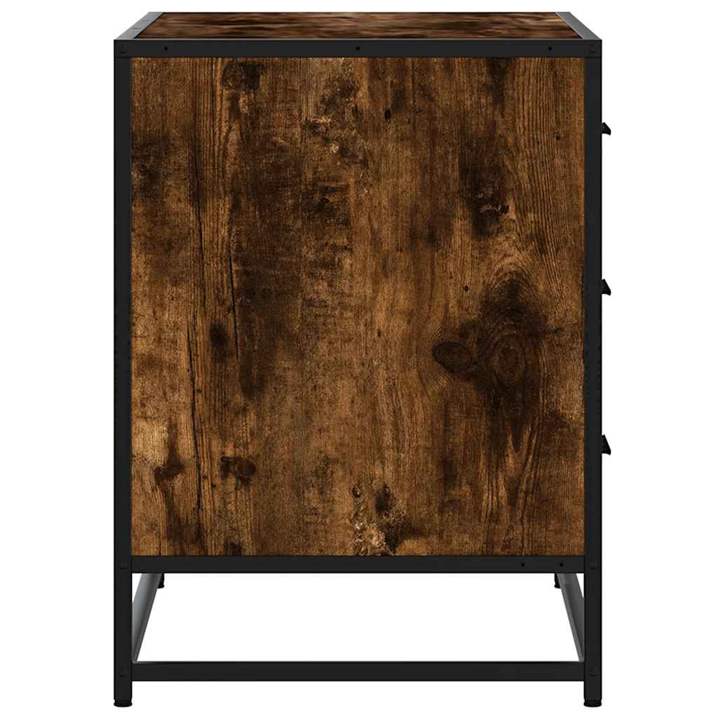 Kommode Røkt Eik 70X41X56 Cm Konstruert Tre