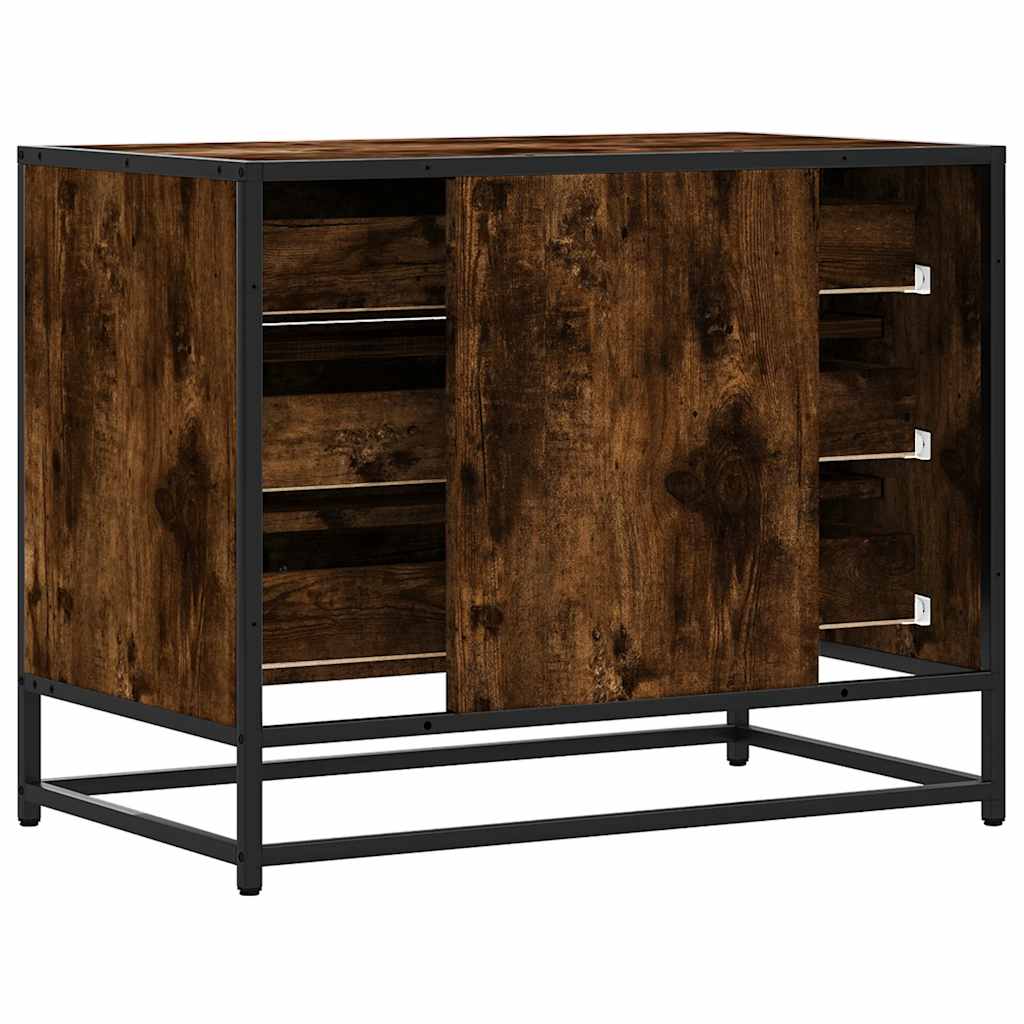 Kommode Røkt Eik 70X41X56 Cm Konstruert Tre