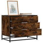 Kommode Røkt Eik 70X41X56 Cm Konstruert Tre