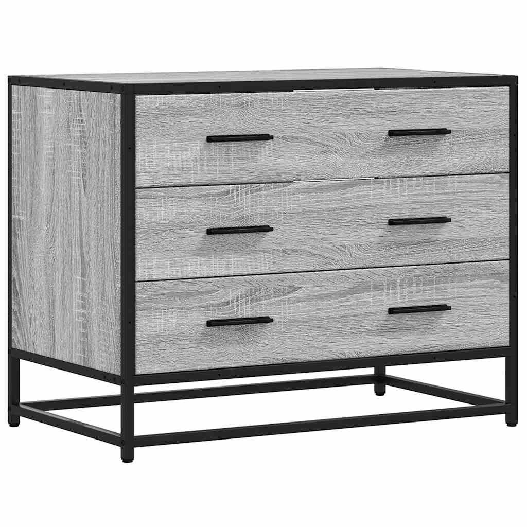 Kommode Grå Sonoma 70X41X56 Cm Konstruert Tre