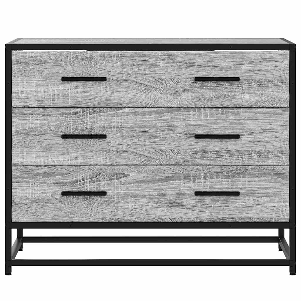 Kommode Grå Sonoma 70X41X56 Cm Konstruert Tre