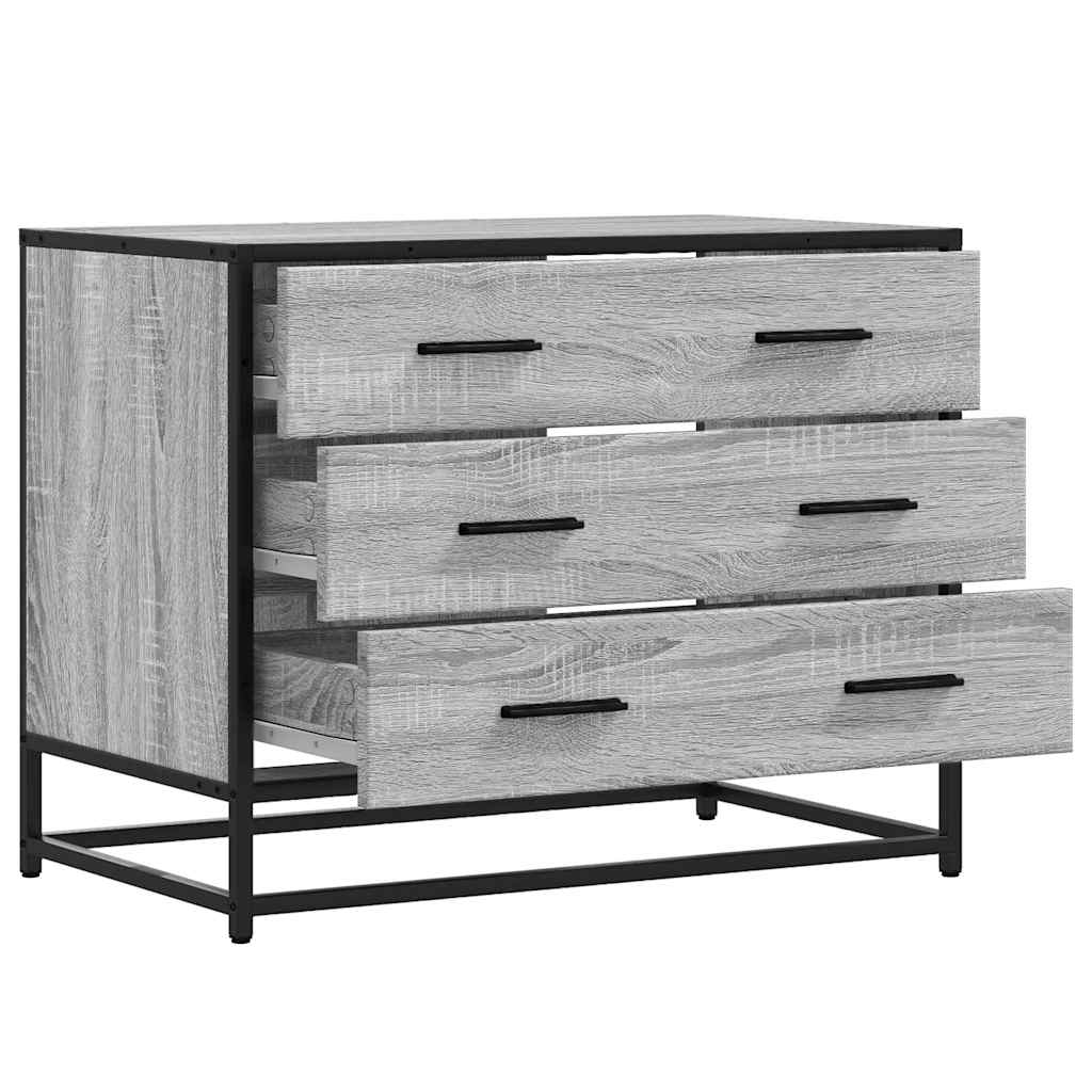 Kommode Grå Sonoma 70X41X56 Cm Konstruert Tre