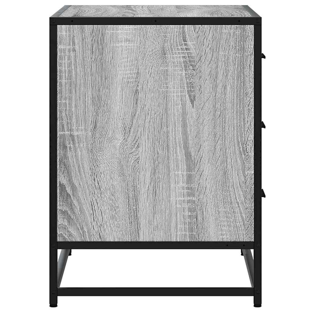 Kommode Grå Sonoma 70X41X56 Cm Konstruert Tre