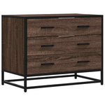 Kommode Brun Eik 70X41X56 Cm Konstruert Tre