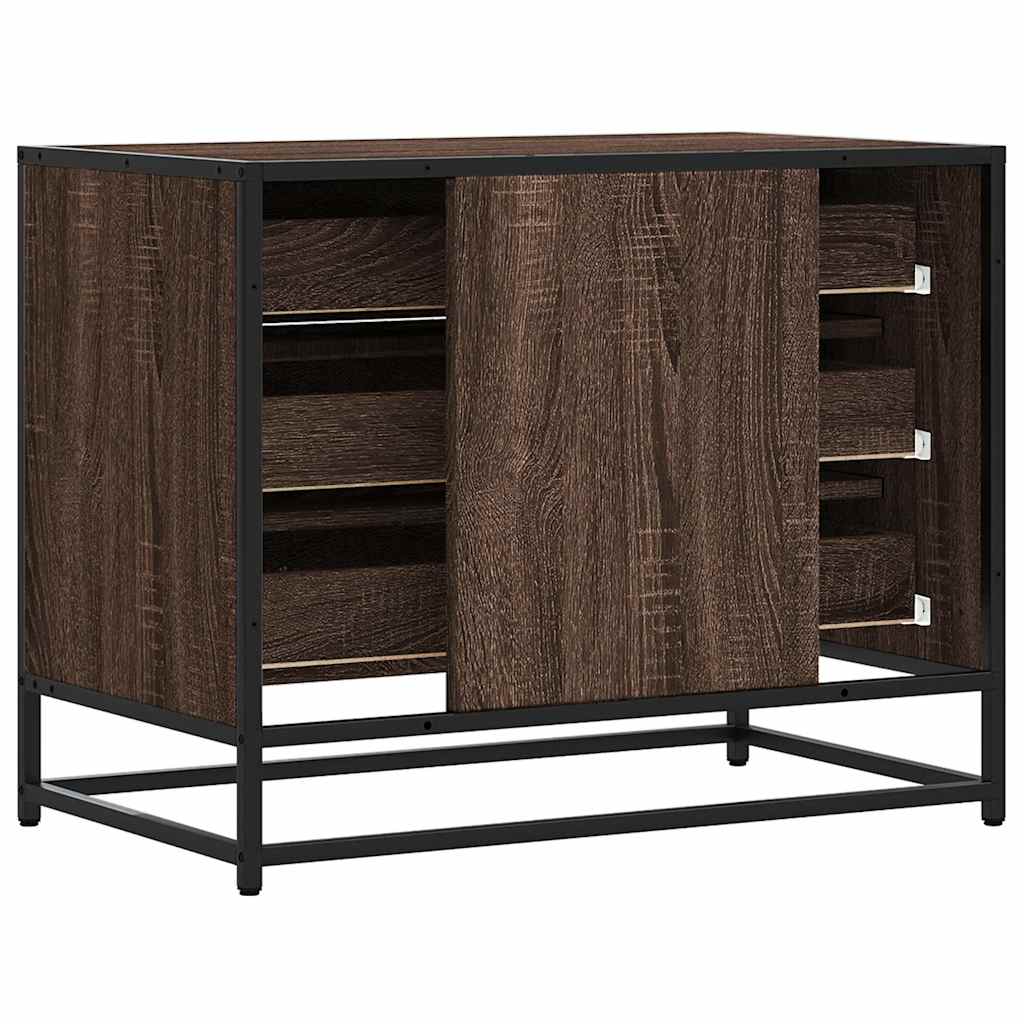 Kommode Brun Eik 70X41X56 Cm Konstruert Tre