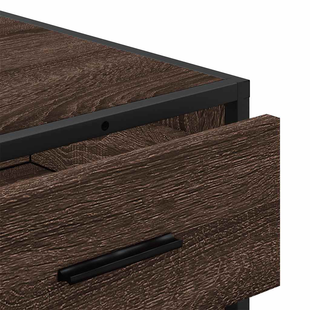 Kommode Brun Eik 70X41X56 Cm Konstruert Tre