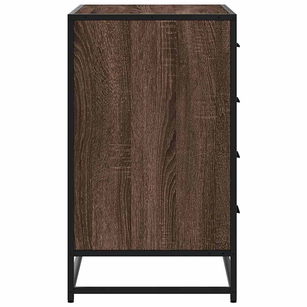 Kommode Brun Eik 70X41X70 Cm Konstruert Tre