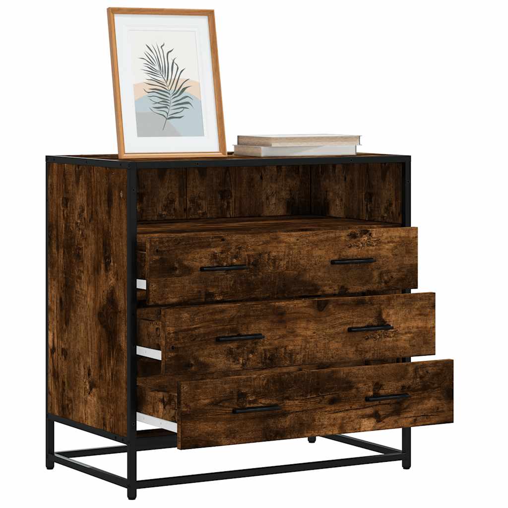 Kommode Røkt Eik 70X41X70 Cm Konstruert Tre