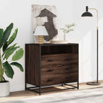Kommode Brun Eik 70X41X70 Cm Konstruert Tre