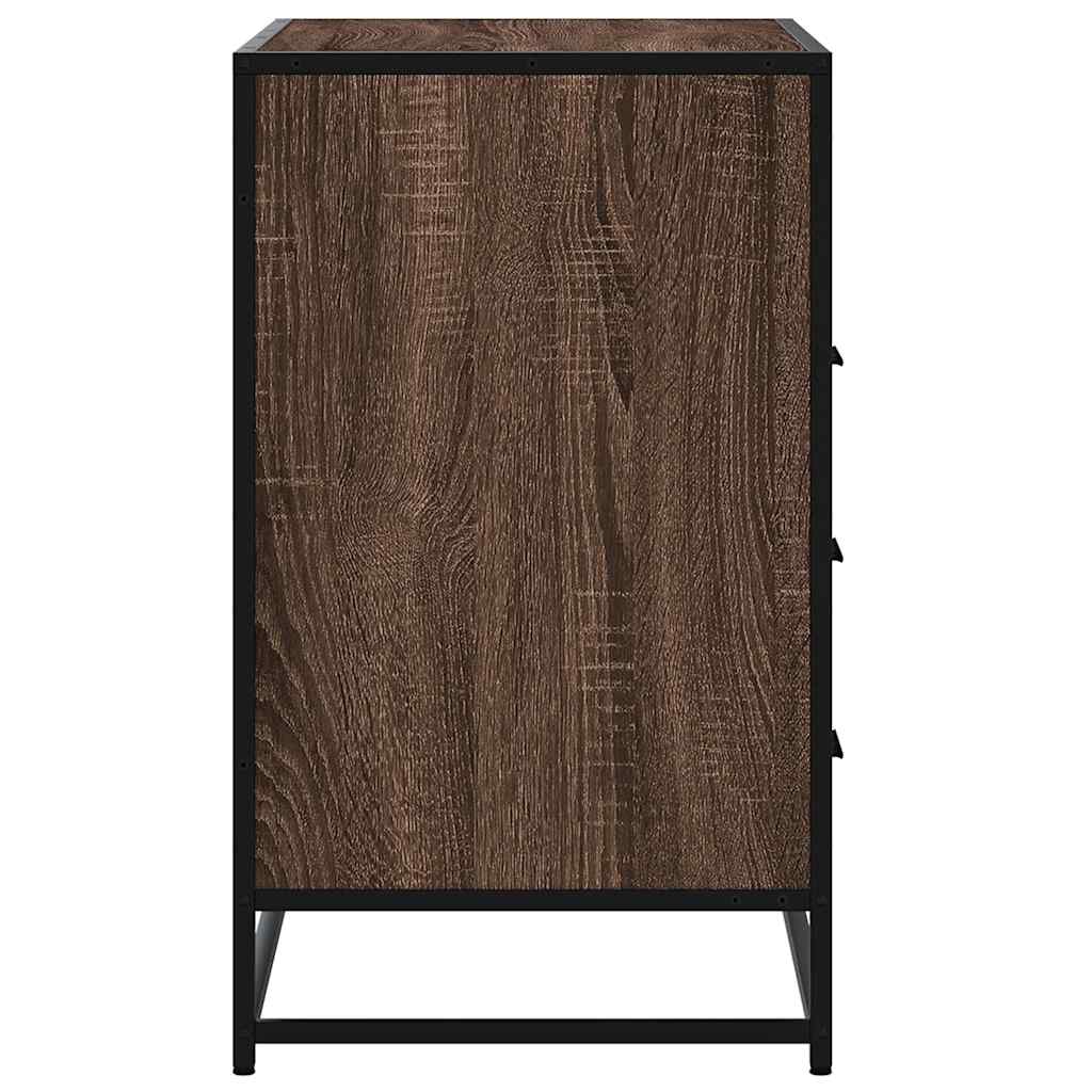 Kommode Brun Eik 70X41X70 Cm Konstruert Tre